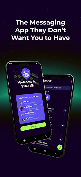 STR.Talk welcome screens
